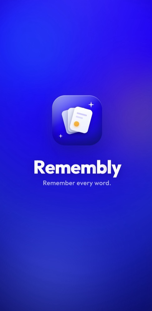 Remembly launch screen